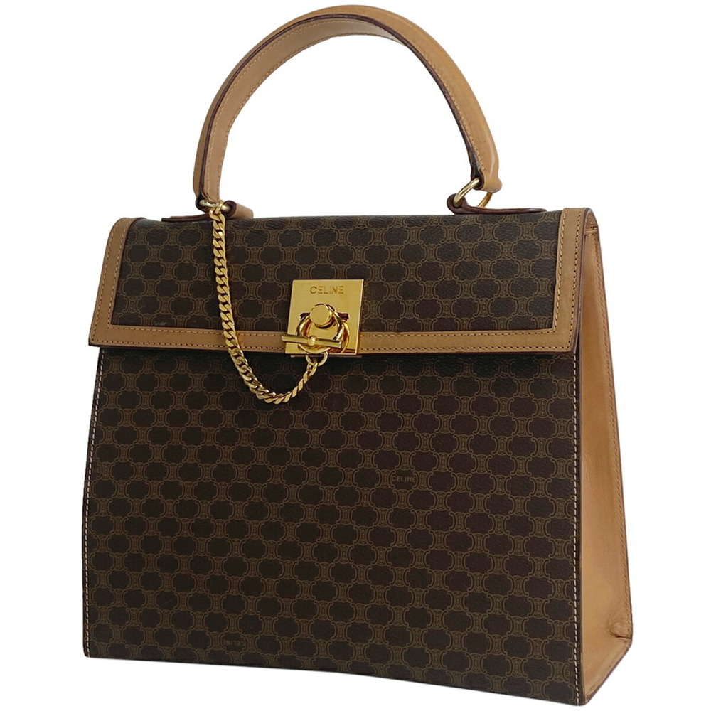 Celine Macadam handbag tote bag all over canvas brown